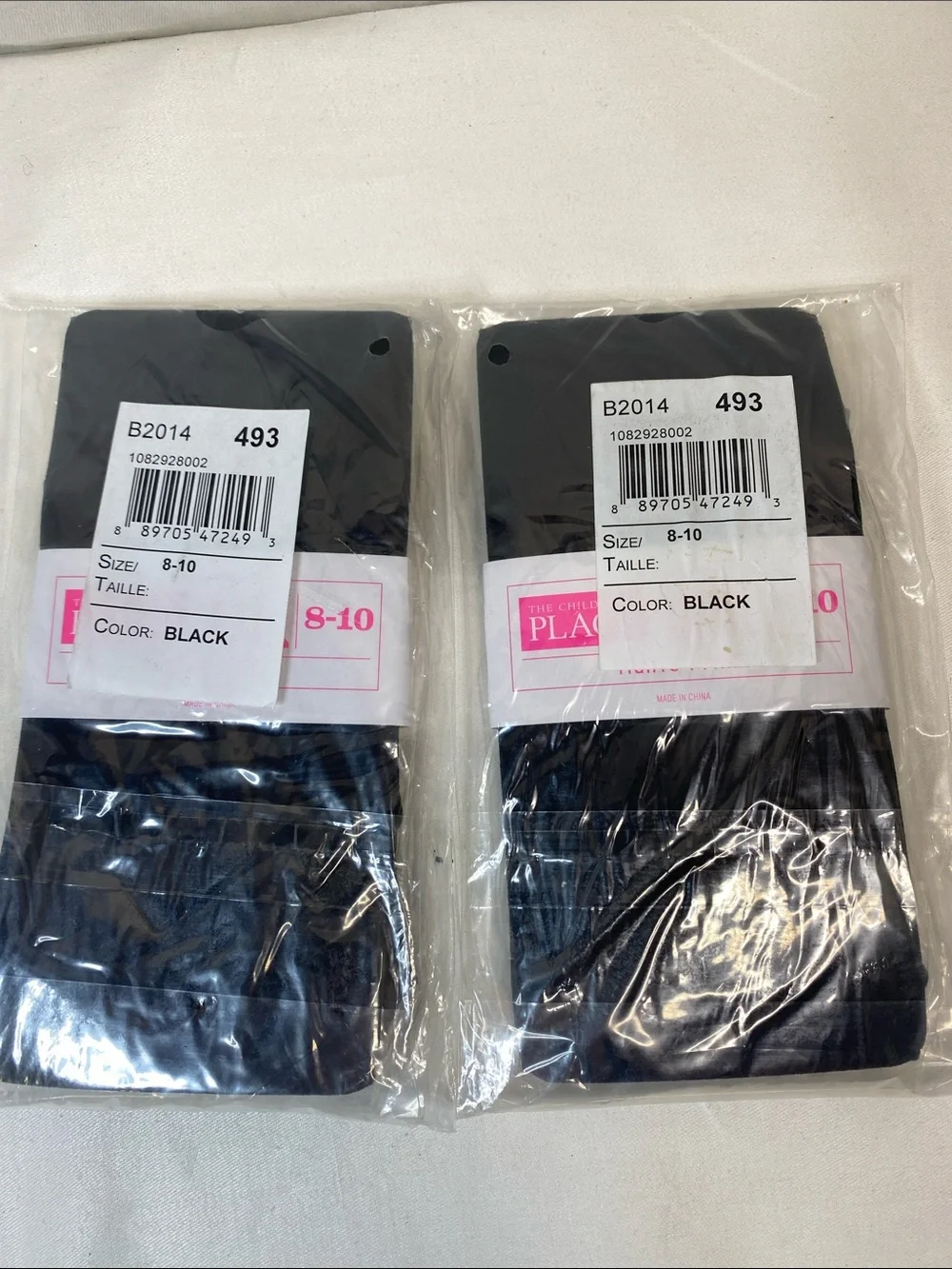 The Children's Place Tights Girls Size 8-10 Black Gray Lot Of 4 New